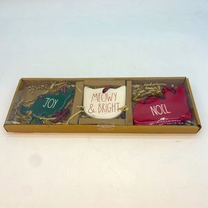 Rae Dunn Cat holiday ornaments